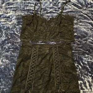 Victoria's Secret Black Lace Bralette Set